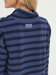 FatFace Thayer Gestreiftes Sweatshirt mit Stehkragen - Bild 4 von 6