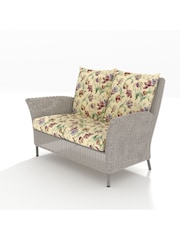 Laura Ashley Cranberry Red Garden Wilton Lounging Sofa in Gosford Cranberry Cushions - Image 3 of 4