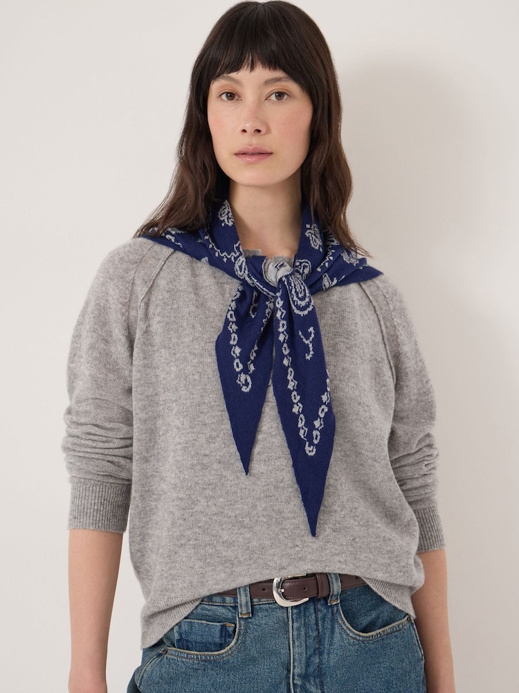 Hush Blue Paisley Triangle Scarf - Image 1 of 4
