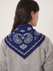 Hush Blue Paisley Triangle Scarf - Image 3 of 4