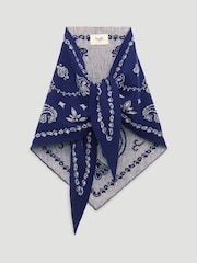 Hush Blue Paisley Triangle Scarf - Image 4 of 4