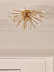 Gold Astrid 3 Light Flush Fitting Ceiling Light - Image 2 of 5