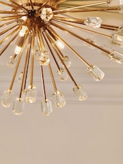 Gold Astrid 3 Light Flush Fitting Ceiling Light - Image 3 of 5