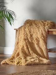 Catherine Lansfield Yellow So Soft Cuddly Throw - Image 1 of 5
