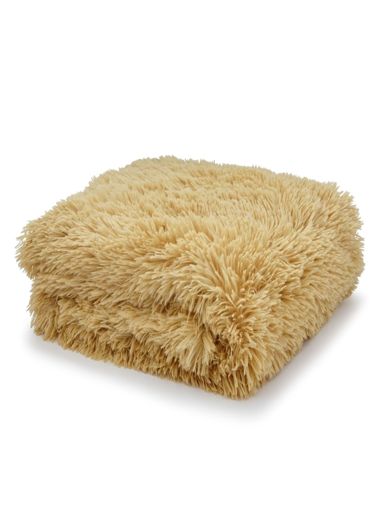 Catherine Lansfield Yellow So Soft Cuddly Throw - Image 5 of 5