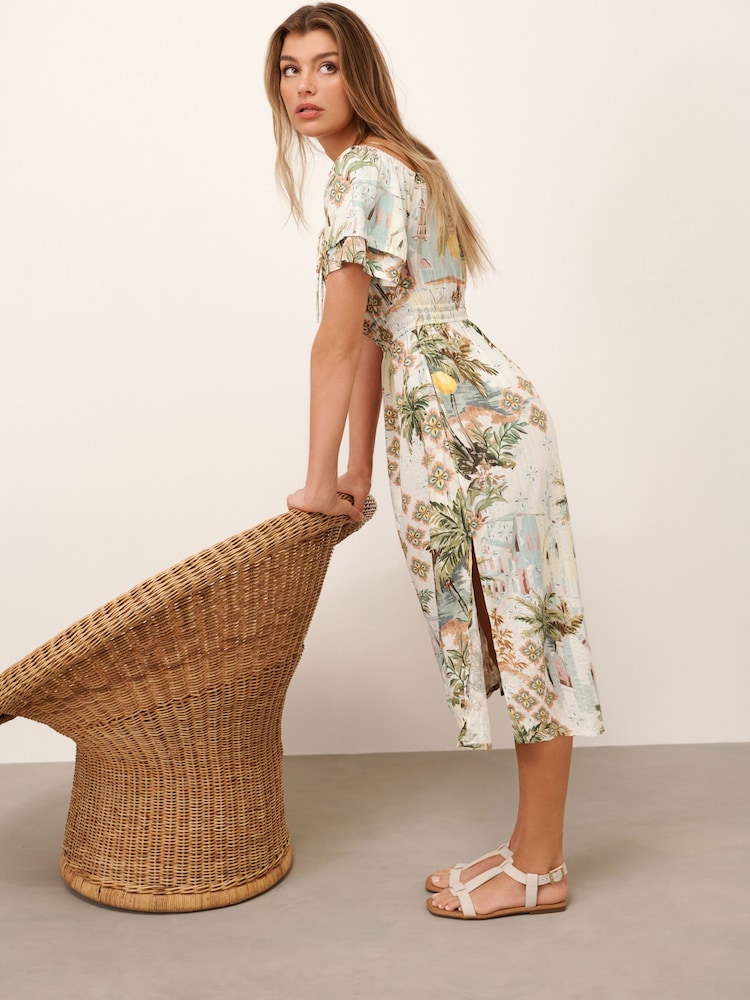 White Palm Tree Print - Image 1 of 6