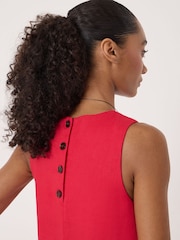 Hush Red Vera Linen Mini Dress - Image 5 of 6
