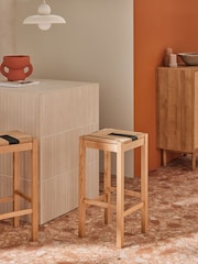 MADE.COM Solid Ash Eden Woven Bar Stool - Image 1 of 3