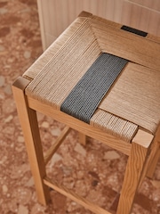MADE.COM Solid Ash Eden Woven Bar Stool - Image 3 of 3