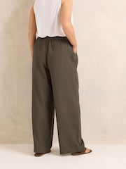 Evans Brown Linen Trouser - Image 3 of 5