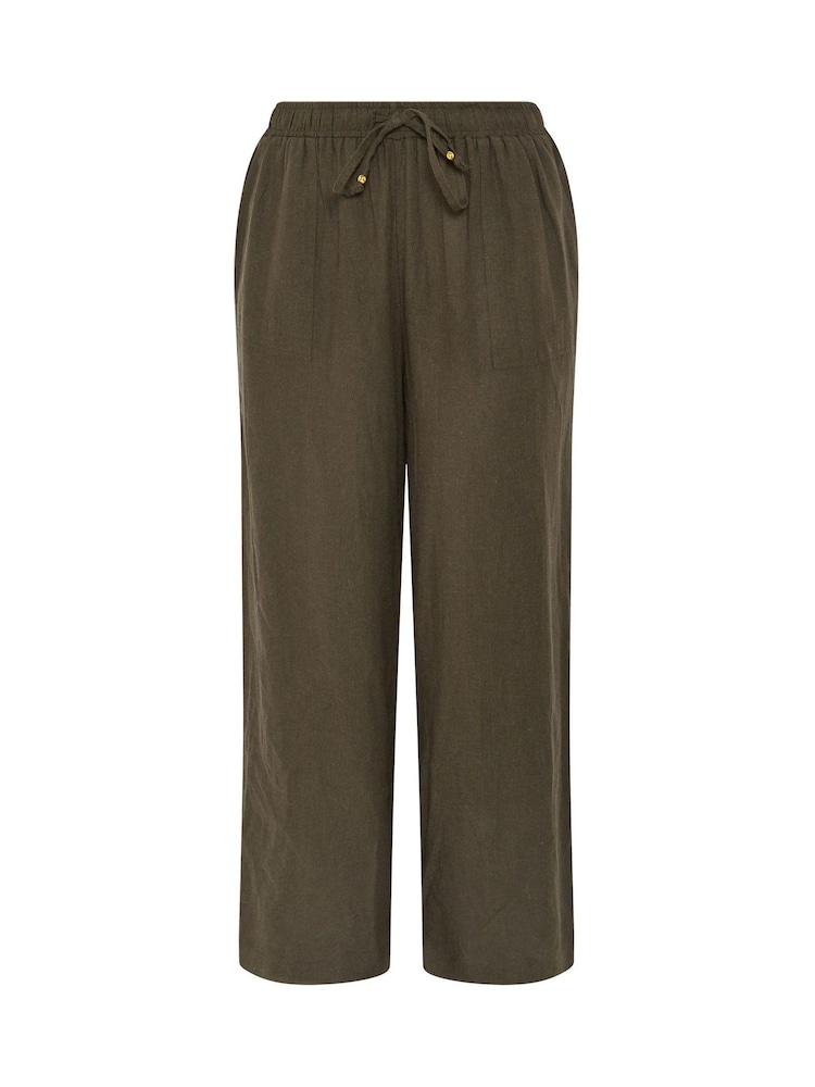 Evans Brown Linen Trouser - Image 5 of 5 Evans Brown Linen Trouser - Image 5 of 5
