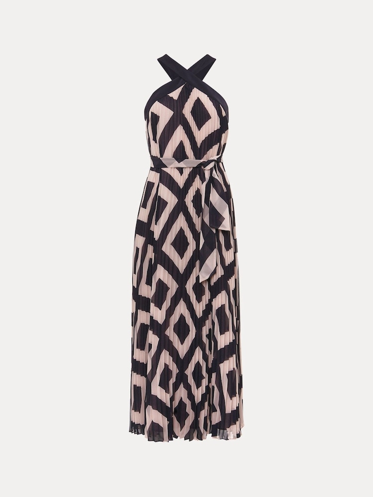 Phase Eight Blue Hestia Diamond Trapeze Maxi Dress - Image 6 of 6