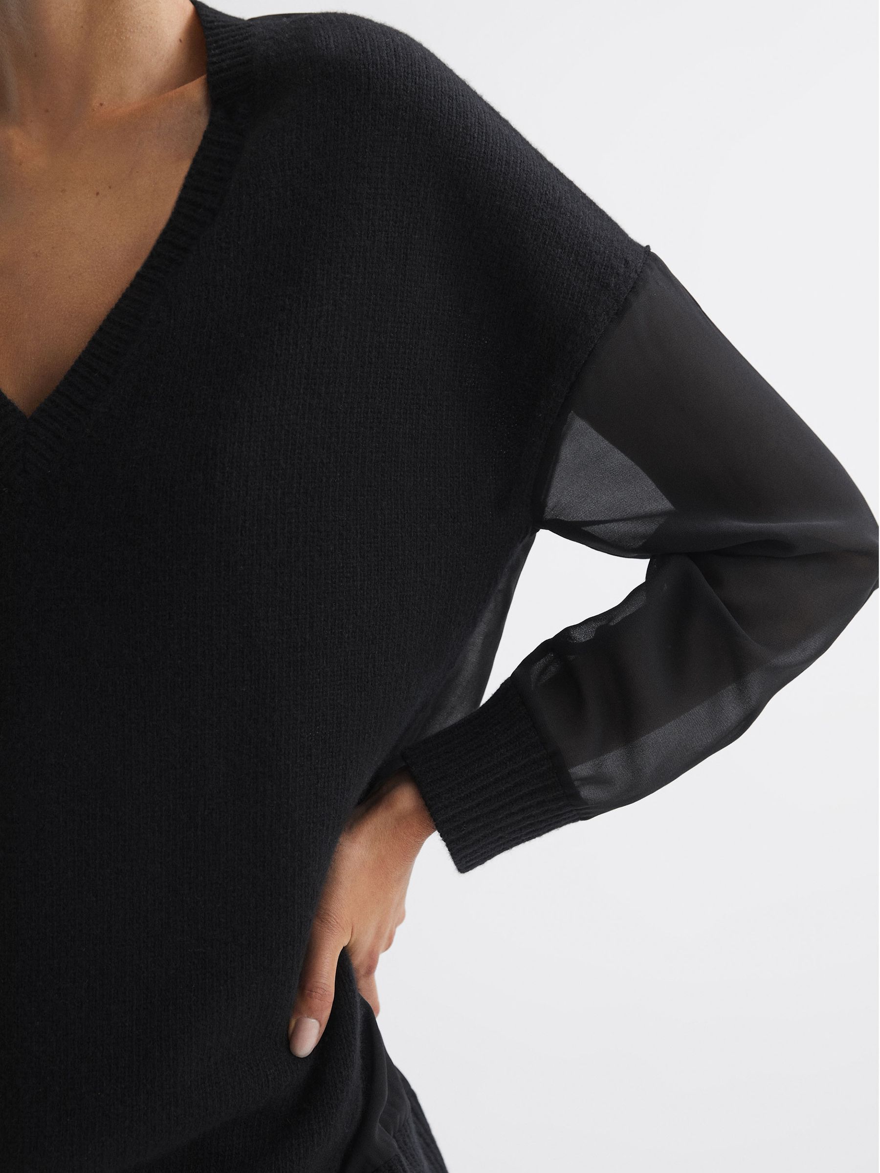 Sheer black jumper hot sale