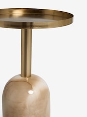 Lipsy Gold and Faux Marble Metal Faux Marble Side Table - Image 5 of 5