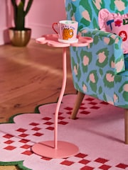 Eleanor Bowmer Pink Flower Side Table - Image 1 of 4