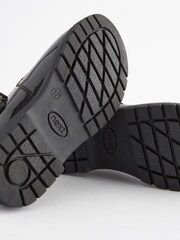 Black Patent Wide Fit (G) School Leather Chunky Mary Jane Shoes - Image 4 of 6