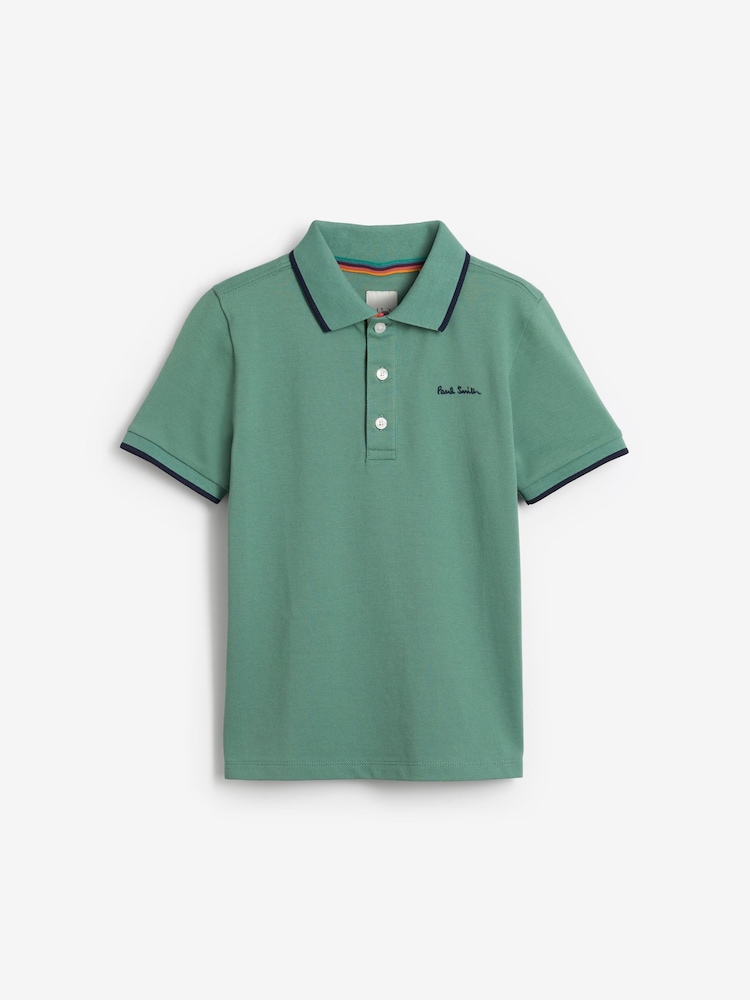 Paul Smith Junior Boys Short Sleeve Signature 100% Cotton Polo Shirt - Image 1 of 4