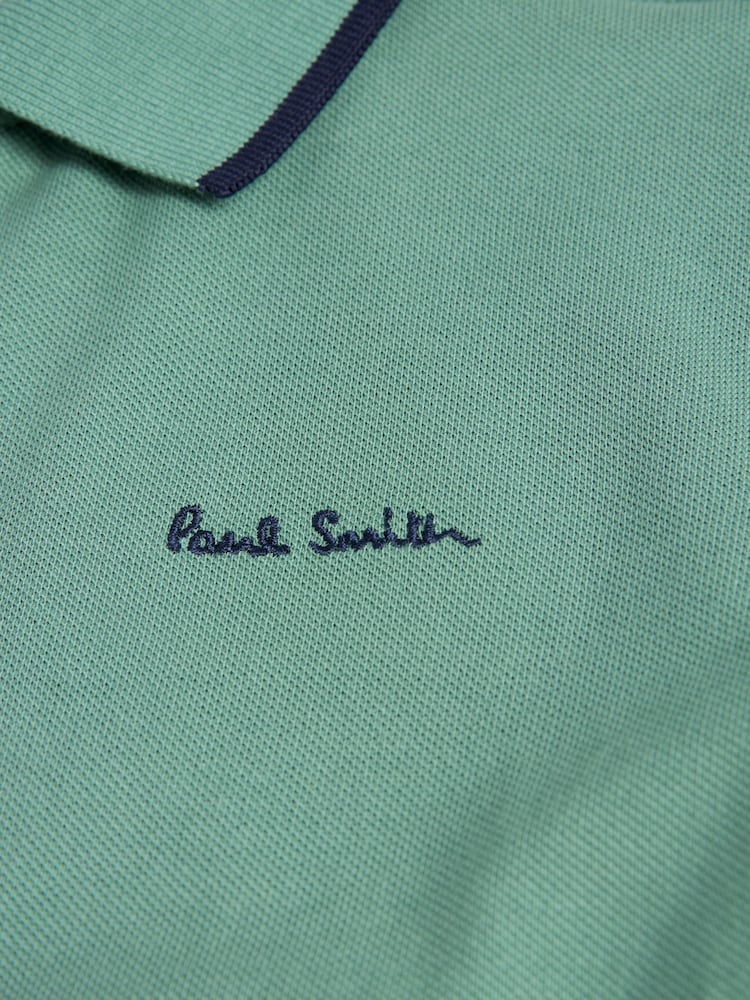Paul Smith Junior Boys Short Sleeve Signature 100% Cotton Polo Shirt - Image 4 of 4