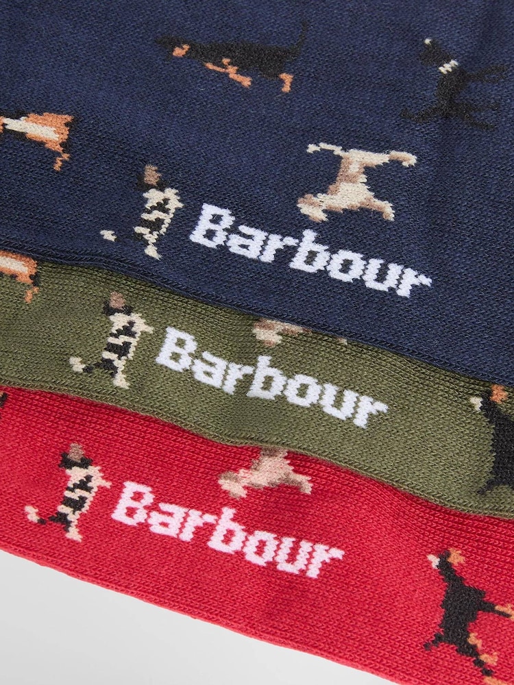 Barbour International Green Dog Socks Gift Set - Image 2 of 3
