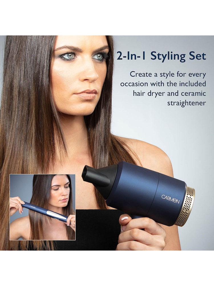 Carmen Blue Gift Hair Dryer & Straightener Set - Image 12 of 12
