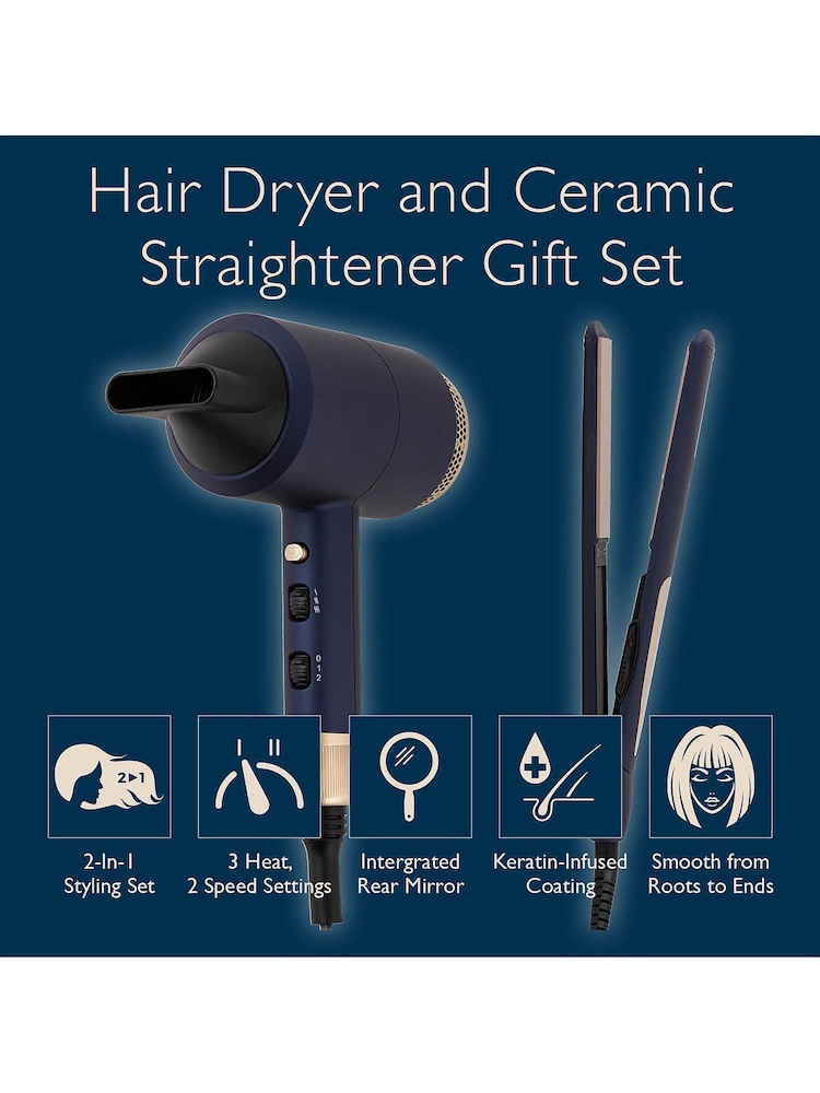 Carmen Blue Gift Hair Dryer & Straightener Set - Image 2 of 8
