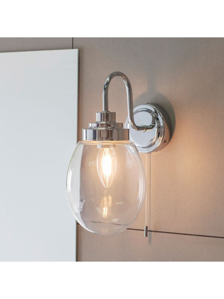 Gallery Home Silver Saul Wall Light - Image 1 of 5