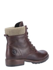 Cotswold Brown Minety High Top Lace-Up Ankle Boots - Image 3 de 4
