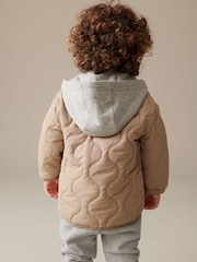 Neutral Quilted Jacket (3mths-7yrs) - Image 3 of 10