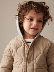 Neutral Quilted Jacket (3mths-7yrs) - Image 4 of 10