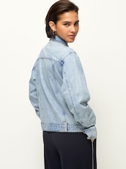 Mid Blue 100% Cotton Patch Pocket Denim Jacket - Image 4 of 5
