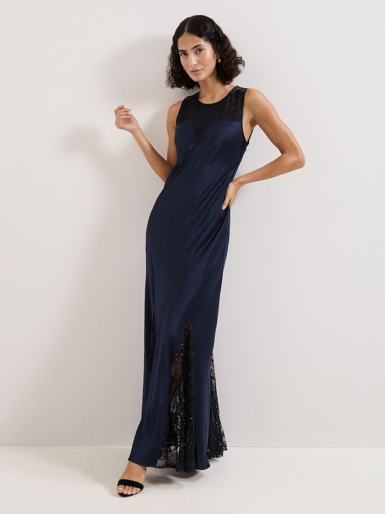 Phase Eight Blue Bridget Maxi Dress - Image 1 of 7 Phase Eight Blue Bridget Maxi Dress - Image 1 of 7