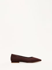 Phase Eight Brown Suede Ballet Pumps - Image 3 of 7