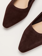Phase Eight Brown Suede Ballet Pumps - Image 6 of 7