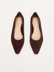 Phase Eight Brown Suede Ballet Pumps - Image 7 of 7