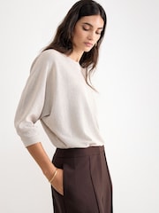 Phase Eight Cream Sequin Cristine Knit Jumper - Image 1 of 7