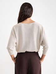 Phase Eight Cream Sequin Cristine Knit Jumper - Image 2 of 7
