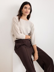 Phase Eight Cream Sequin Cristine Knit Jumper - Image 6 of 7