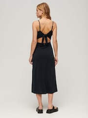 Superdry Black Jersey Open Back Dress - Image 2 of 9