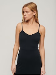 Superdry Black Jersey Open Back Dress - Image 5 of 9
