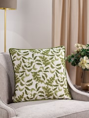 Evans Lichfield Green Chatsworth Topiary Country Floral Piped Cushion - Image 1 of 5