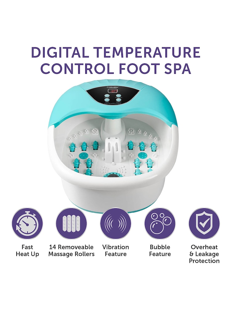 Carmen White Spa Temp Control Foot Spa - Image 2 of 7