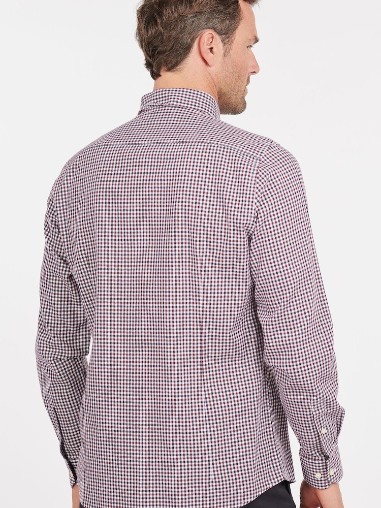 Barbour® Red Padshaw Gingham Check 100% Cotton Shirt - Image 2 of 4