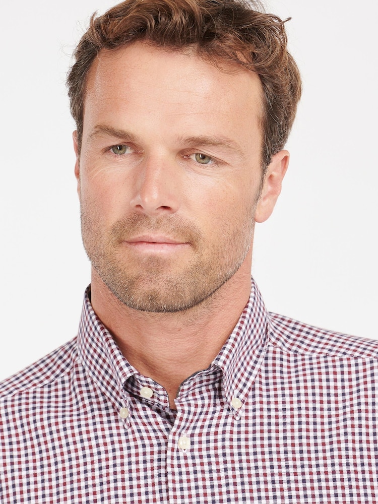 Barbour® Red Padshaw Gingham Check 100% Cotton Shirt - Image 2 of 4