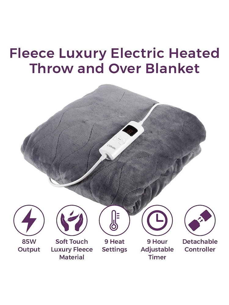 Carmen Grey Heated Over Blanket Throw - Image 2 of 7