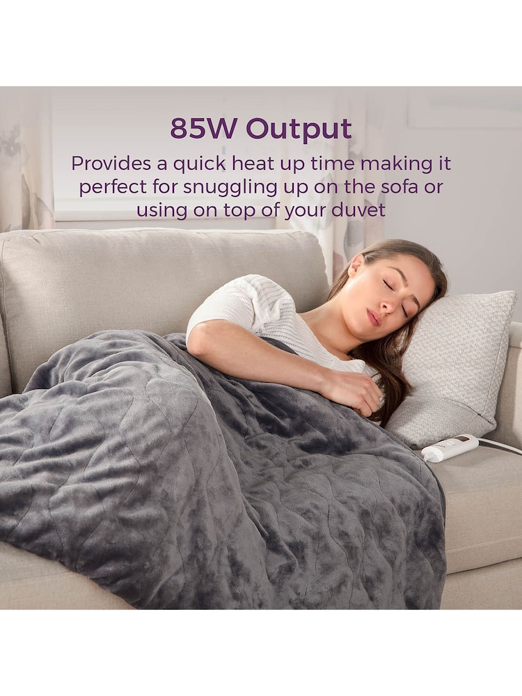 Buy Carmen Grey Heated Over Blanket Throw from the Next UK online shop