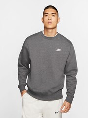 Nike Charcoal Club Crew Sweatshirt - Image 1 of 15