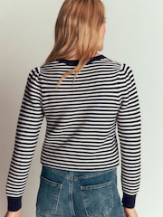Boden Blue Stitch Detail Jumper - Image 3 of 7