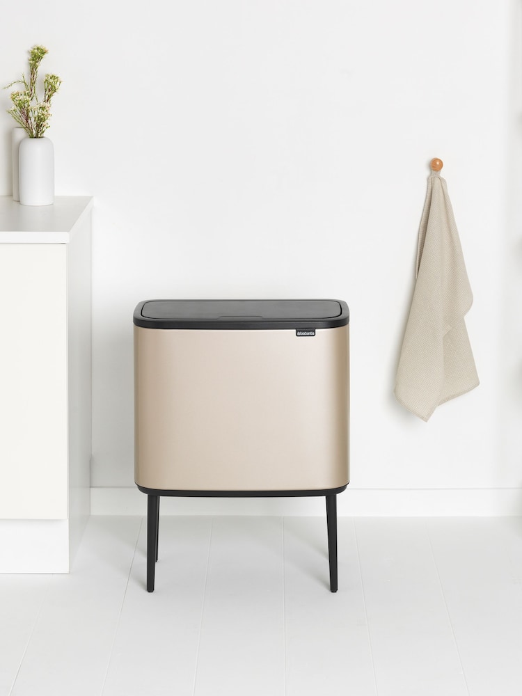 Brabantia Champagne Bo 3 x 11L Touch Bin - Image 2 of 6