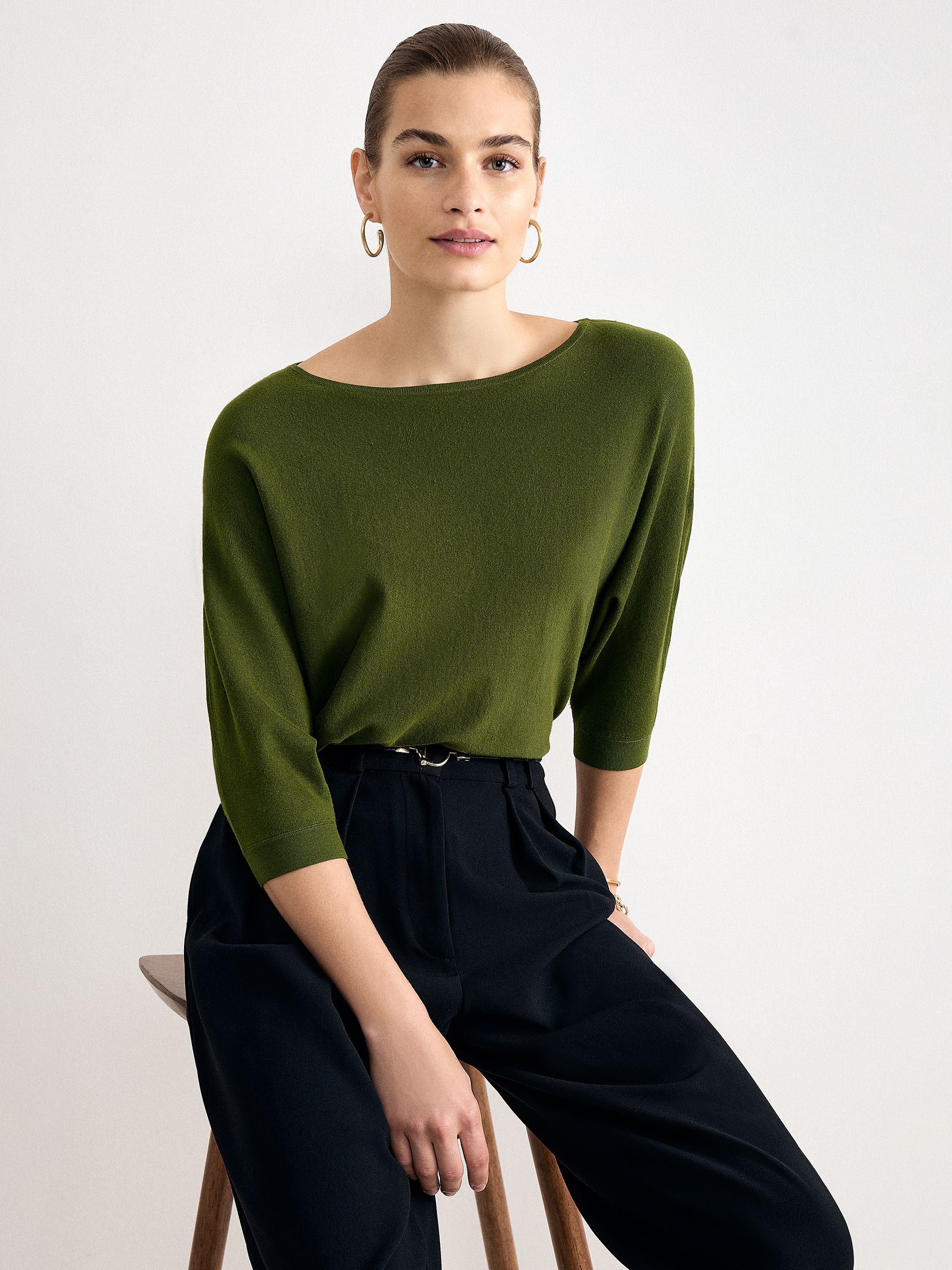 Phase Eight Women's Green Cristine Knit Jumper