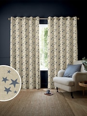 Emily Bond Indigo Blue St Maws Made to Measure Curtains - Image 1 of 9